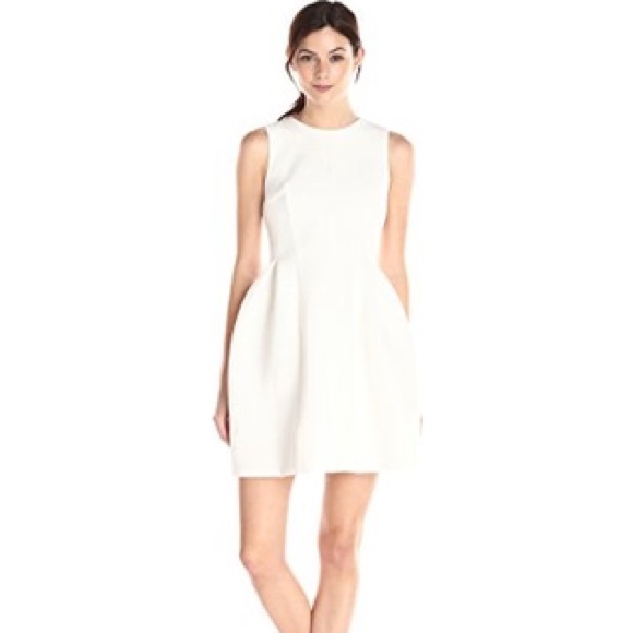 Calvin Klein off-white fit and flare dress - Picture 2 of 5